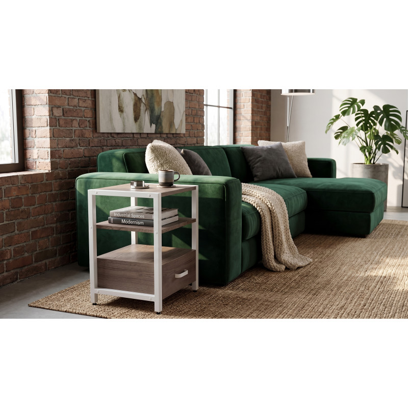 Тумба універсальна Ferrum-decor Вів'єн 1/1 50x41x40 білий ДСП Дуб Кремона Канолло 16 мм (FRD-107809) - фото 