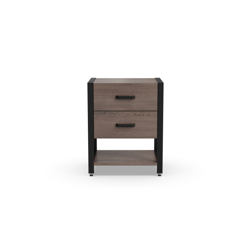 Тумба універсальна Ferrum-decor Вів'єн 2/1 50x41x40 чорний ДСП Дуб Кремона Канолло 16 мм (FRD-107789)