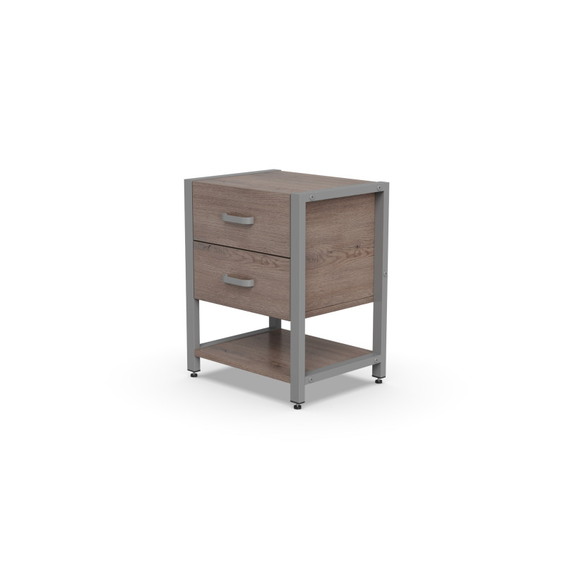 Тумба універсальна Ferrum-decor Вів'єн 2/1 50x41x40 сірий ДСП Дуб Кремона Канолло 16 мм (FRD-107799)