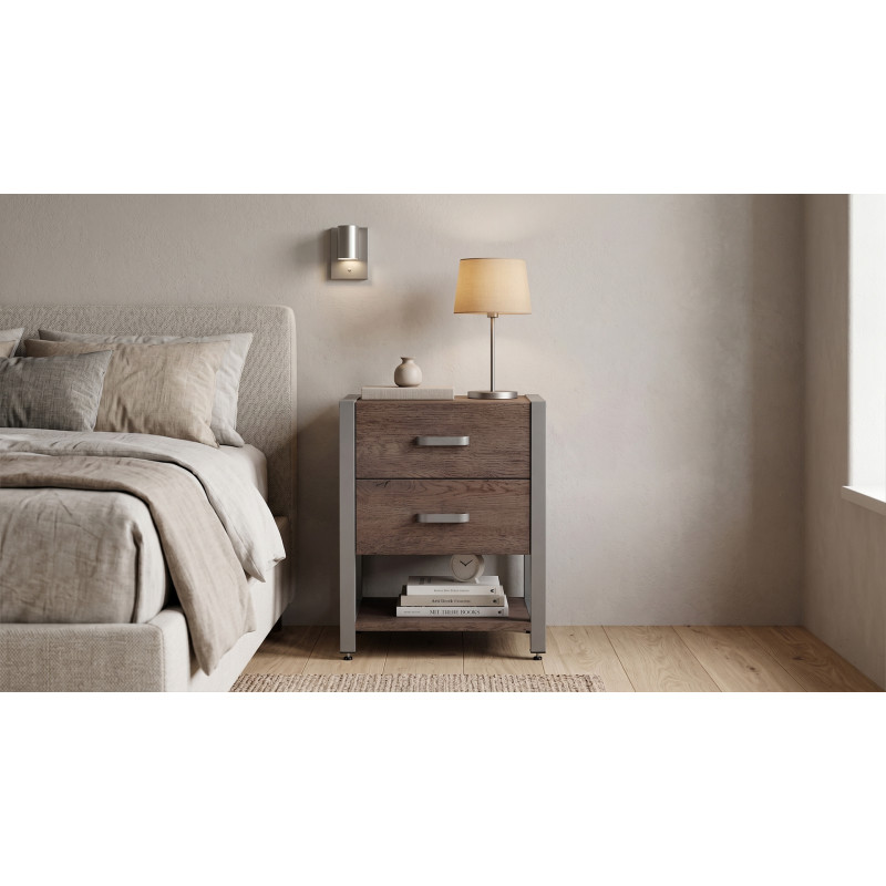 Тумба універсальна Ferrum-decor Вів'єн 2/1 50x41x40 сірий ДСП Дуб Кремона Канолло 16 мм (FRD-107799)