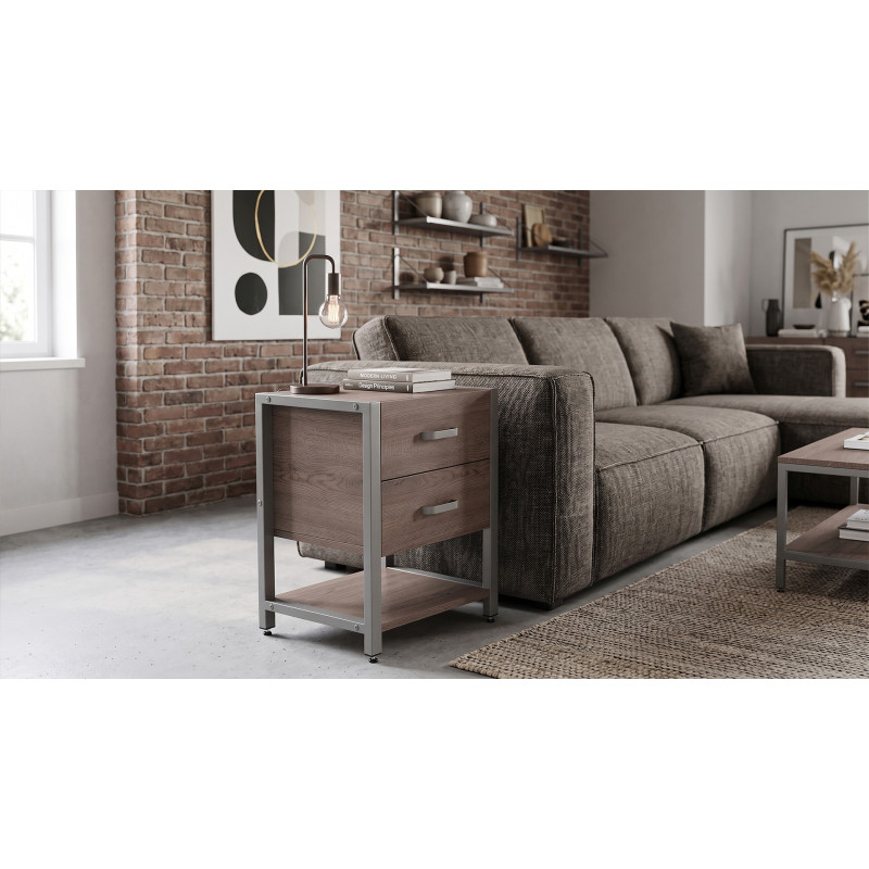 Тумба універсальна Ferrum-decor Вів'єн 2/1 50x41x40 сірий ДСП Дуб Кремона Канолло 16 мм (FRD-107799) - фото 