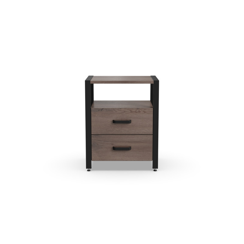 Тумба універсальна Ferrum-decor Вів'єн 2/2 50x41x40 чорний ДСП Дуб Кремона Канолло 16 мм (FRD-107759)