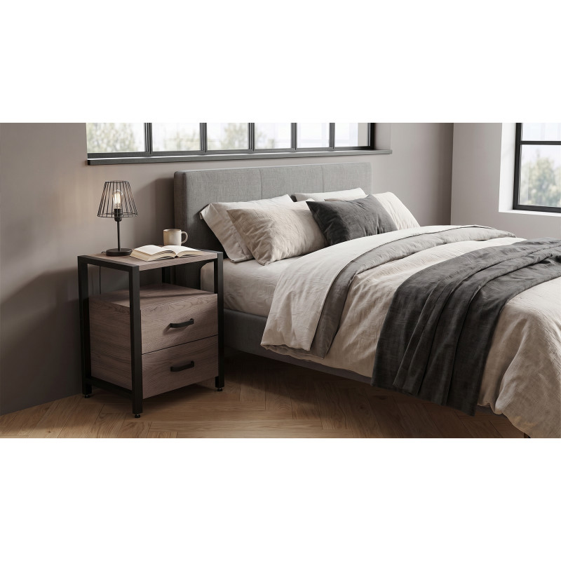 Тумба універсальна Ferrum-decor Вів'єн 2/2 50x41x40 чорний ДСП Дуб Кремона Канолло 16 мм (FRD-107759)