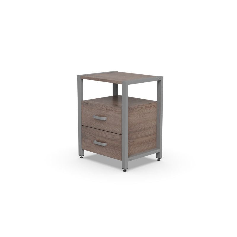Тумба універсальна Ferrum-decor Вів'єн 2/2 50x41x40 сірий ДСП Дуб Кремона Канолло 16 мм (FRD-107769)