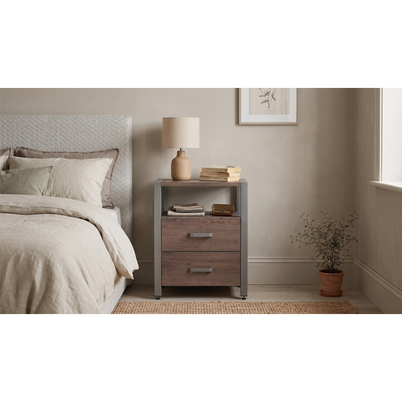 Тумба універсальна Ferrum-decor Вів'єн 2/2 50x41x40 сірий ДСП Дуб Кремона Канолло 16 мм (FRD-107769)