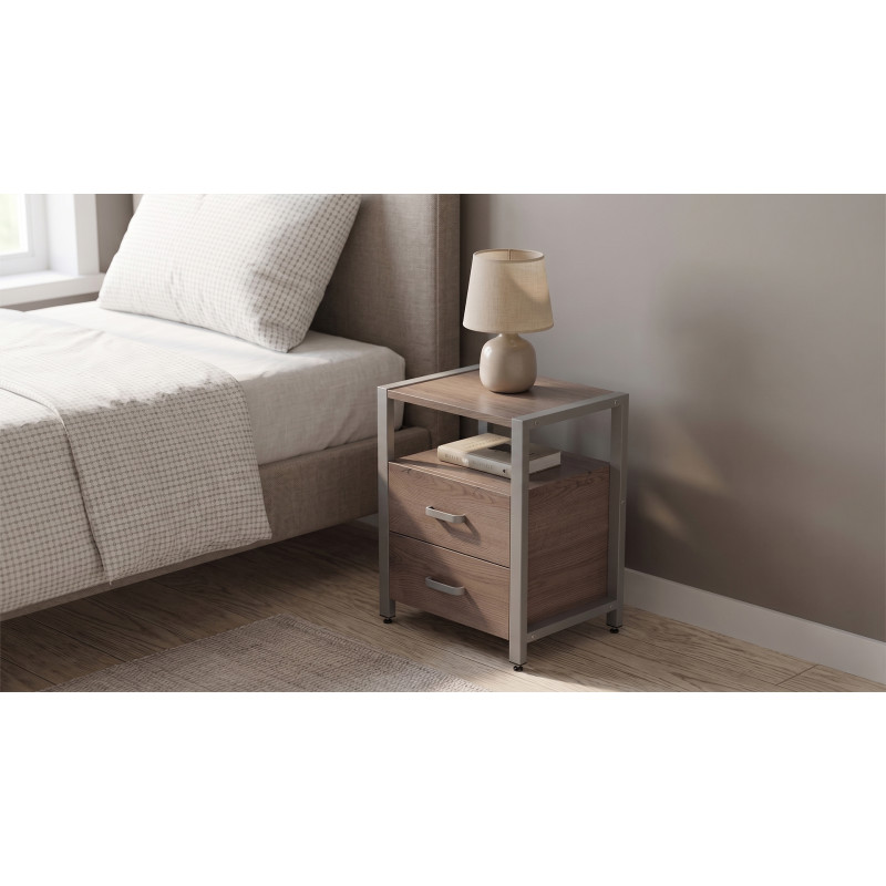 Тумба універсальна Ferrum-decor Вів'єн 2/2 50x41x40 сірий ДСП Дуб Кремона Канолло 16 мм (FRD-107769)