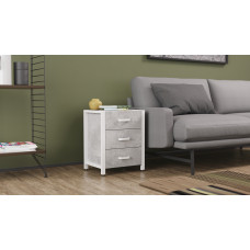 Тумба універсальна Ferrum-decor Вів'єн 3 50x41x40 білий ДСП Бетон 16 мм (FRD-106929)