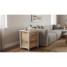 Тумба універсальна Ferrum-decor Вів'єн 3 50x41x40 білий ДСП Дуб Евок Прибережний 16 мм (FRD-107749)