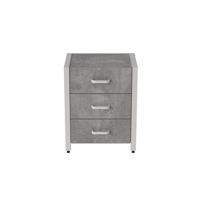 Тумба універсальна Ferrum-decor Вів'єн 3 50x41x40 білий ДСП Бетон 16 мм (FRD-106929)