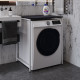Стеллаж полка Бафрум 401 Ferrum-decor для стиральной машины 90x70,5x60,5 Белый металл ДСП Каштан Арвадонна 16 мм (FRD-107580) - фото 2