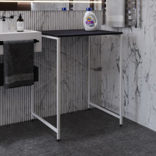 Стеллаж полка Бафрум 401 Ferrum-decor для стиральной машины 90x70,5x60,5 Белый металл ДСП Каштан Арвадонна 16 мм (FRD-107580)