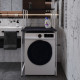 Стеллаж полка Бафрум 402 Ferrum-decor для стиральной машины 133,5x70,5x60,5 Белый металл ДСП Каштан Арвадонна 16 мм (FRD-107590) - фото 3