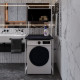 Стеллаж полка Бафрум 403 Ferrum-decor для стиральной машины 178x70,5x60,5 Белый металл ДСП Каштан Арвадонна 16 мм (FRD-107600) - фото 3