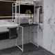 Стеллаж полка Бафрум 403 Ferrum-decor для стиральной машины 178x70,5x60,5 Белый металл ДСП Каштан Арвадонна 16 мм (FRD-107600) - фото 2