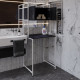 Стеллаж полка Бафрум 404 Ferrum-decor для стиральной машины 178x70,5x60,5 Белый металл ДСП Каштан Арвадонна 16 мм (FRD-107610) - фото 4