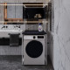 Стеллаж полка Бафрум 404 Ferrum-decor для стиральной машины 178x70,5x60,5 Белый металл ДСП Каштан Арвадонна 16 мм (FRD-107610) - фото 3