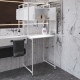 Стеллаж полка Бафрум 404 Ferrum-decor для стиральной машины 178x70,5x60,5 Белый металл ДСП Белый 16 мм (FRD-107390) - фото 1