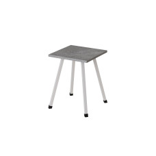 Табурет Ferrum-decor 430x320x320 Белый металл ДСП Бетон 16 мм (FRD-106920)