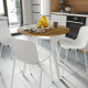 Стол круглый MARSI 4 870-4 ноги на конус Ferrum-decor 750x870x870 Белый металл ДСП Дуб Артизан 16 мм (FRD-107440) - фото 3