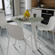 Стол круглый MARSI 4 870-4 ноги на конус Ferrum-decor 750x870x870 Белый металл ДСП Кашемир 16 мм (FRD-107530) - фото 2