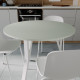 Стол круглый MARSI 3 870-3 Ferrum-decor 750x870x870 Белый металл ДСП Кашемир 16 мм (FRD-107520) - фото 3