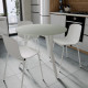 Стол круглый MARSI 3 870-3 Ferrum-decor 750x870x870 Белый металл ДСП Кашемир 16 мм (FRD-107520) - фото 1