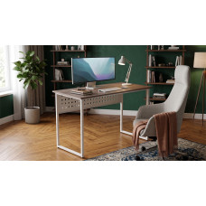 Стол письменный Майк Ferrum-decor 75x100x60 Белый металл ДСП Дуб Кремона Канолло 16 мм (FRD-108190)