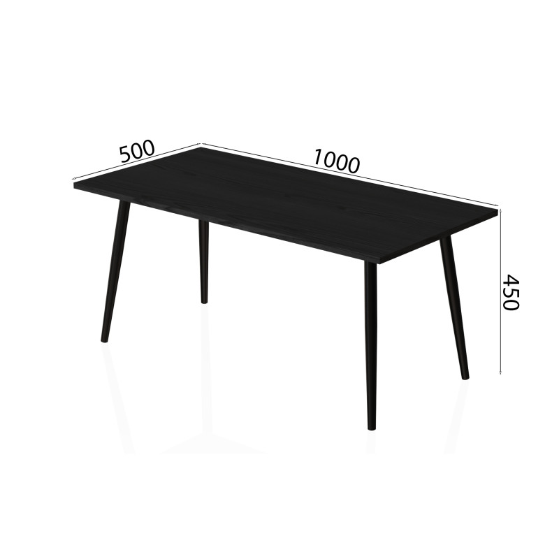 Стол журнальный Монтана Ferrum-decor 45x100x50 Черный металл ДСП (FRD-107340)