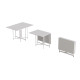 Стол раскладной трансформер книжка Морис 3 Ferrum-decor 75x130x90 Белый металл ДСП Белый 16 мм (FRD-107420) - фото 13