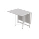 Стол раскладной трансформер книжка Морис 3 Ferrum-decor 75x130x90 Белый металл ДСП Белый 16 мм (FRD-107420) - фото 11