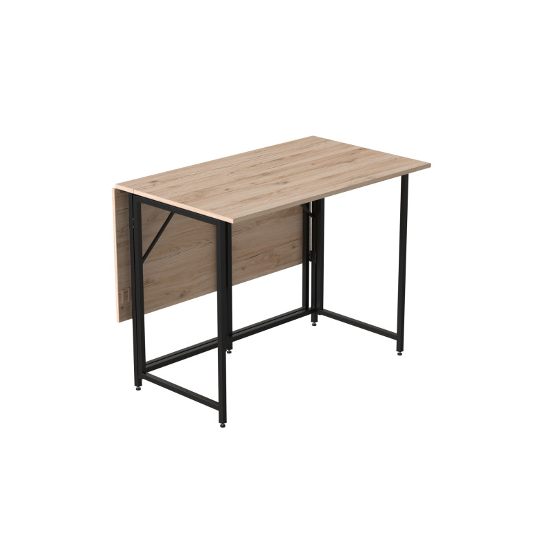 Стол-книжка трансформер Морис 2 Ferrum-decor 750x1000x1100 Черный металл ДСП Дуб Сан-Марино 16 мм (FRD-107320)