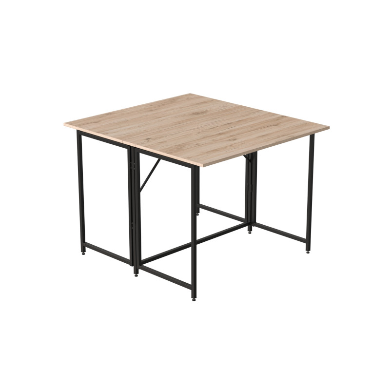 Стол-книжка трансформер Морис 2 Ferrum-decor 750x1000x1100 Черный металл ДСП Дуб Сан-Марино 16 мм (FRD-107320)