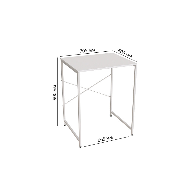 Стеллаж полка Бафрум 401 Ferrum-decor для стиральной машины 90x70,5x60,5 Белый металл ДСП Белый 16 мм (FRD-107360)