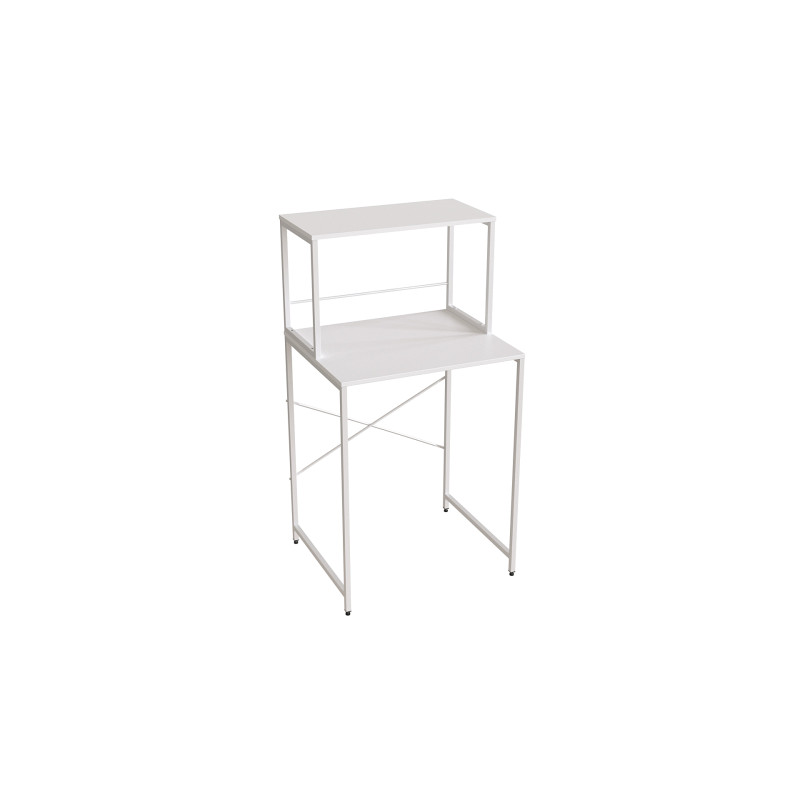 Стеллаж полка Бафрум 402 Ferrum-decor для стиральной машины 133,5x70,5x60,5 Белый металл ДСП Белый 16 мм (FRD-107370)