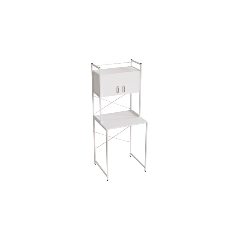 Стеллаж полка Бафрум 404 Ferrum-decor для стиральной машины 178x70,5x60,5 Белый металл ДСП Белый 16 мм (FRD-107390)