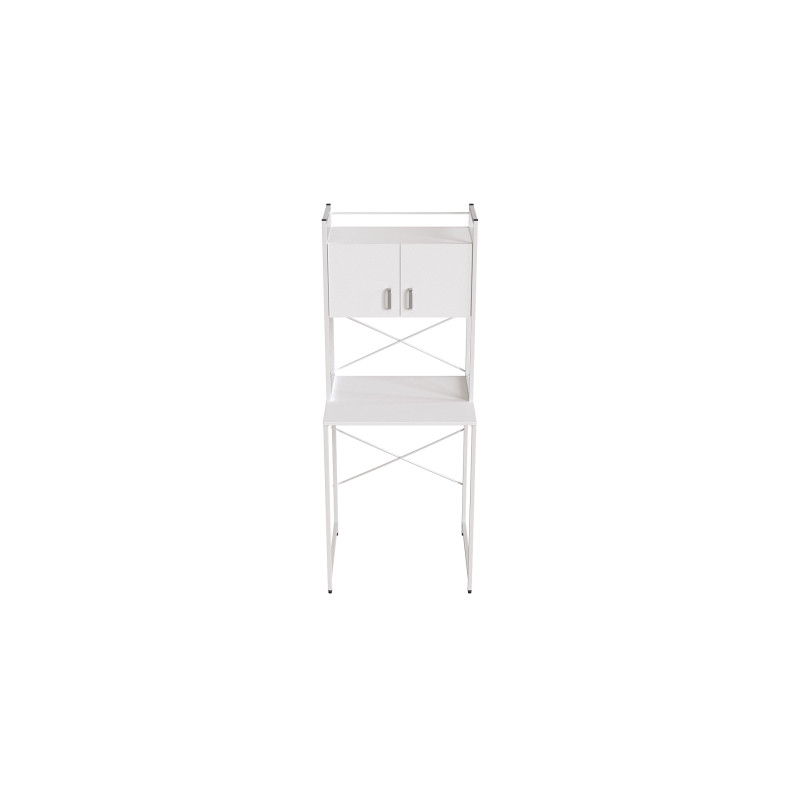 Стеллаж полка Бафрум 404 Ferrum-decor для стиральной машины 178x70,5x60,5 Белый металл ДСП Белый 16 мм (FRD-107390)