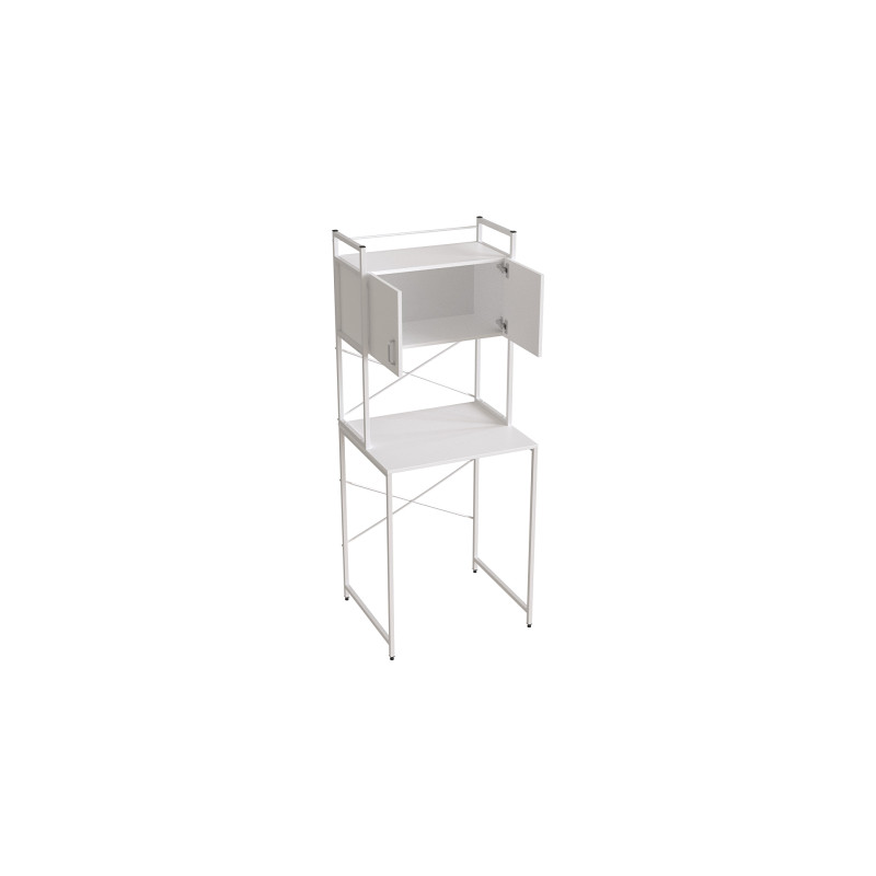 Стеллаж полка Бафрум 404 Ferrum-decor для стиральной машины 178x70,5x60,5 Белый металл ДСП Белый 16 мм (FRD-107390)