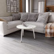 Стол журнальный круглый OPTIMA 1 ноги на конус Ferrum-decor 450x670x670 Белый металл ДСП Кашемир 16 мм (FRD-107540) - фото 4