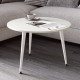 Стол журнальный круглый OPTIMA 1 ноги на конус Ferrum-decor 450x670x670 Белый металл ДСП Кашемир 16 мм (FRD-107540) - фото 3