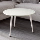Стол журнальный круглый OPTIMA 1 ноги на конус Ferrum-decor 450x670x670 Белый металл ДСП Кашемир 16 мм (FRD-107540) - фото 2