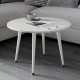 Стол журнальный круглый OPTIMA 2 ноги на конус Ferrum-decor 450x670x670 Белый металл ДСП Кашемир 16 мм (FRD-107550) - фото 2