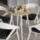 Стол круглый OPTIMA 4 ноги на конус Ferrum-decor 750x670x670 Белый металл ДСП Дуб Артизан 16 мм (FRD-107460) - фото 3