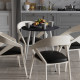 Стол круглый OPTIMA 4 ноги на конус Ferrum-decor 750x670x670 Белый металл ДСП Каштан Арвадонна 16 мм (FRD-107570) - фото 2