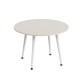 Стол журнальный круглый OPTIMA 2 ноги на конус Ferrum-decor 450x670x670 Белый металл ДСП Кашемир 16 мм (FRD-107550) - фото 4