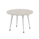 Стол журнальный круглый OPTIMA 2 ноги на конус Ferrum-decor 450x670x670 Белый металл ДСП Кашемир 16 мм (FRD-107550) - фото 1