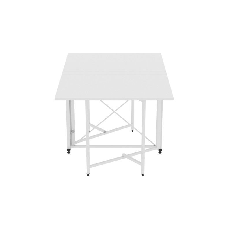 Стол обеденный трансформер книжка Орион Pro Ferrum-decor 75x152x90 Белый металл ДСП Белый 16 мм (FRD-107410)