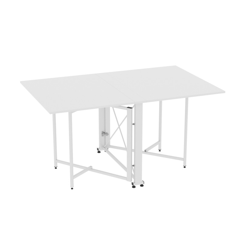 Стол обеденный трансформер книжка Орион Pro Ferrum-decor 75x152x90 Белый металл ДСП Белый 16 мм (FRD-107410)