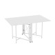 Стол обеденный трансформер книжка Орион Pro Ferrum-decor 75x152x90 Белый металл ДСП Белый 16 мм (FRD-107410) - фото 8