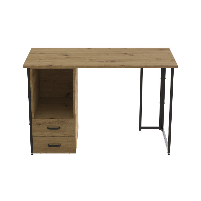 Компьютерный стол Ferrum-decor Отто 75x140x70 черный ДСП Дуб Артизан 16мм (FRD-107020)