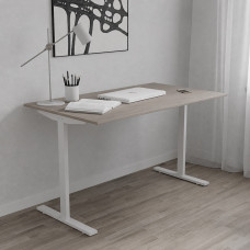Стол письменный Space Ferrum-decor 750x1400x700 Белый металл ДСП Дуб Кремона Канолло 16 мм (FRD-108000)